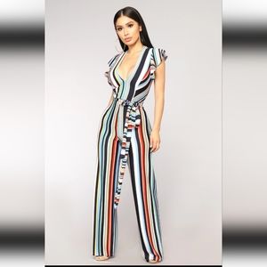 Stripe jumsuit